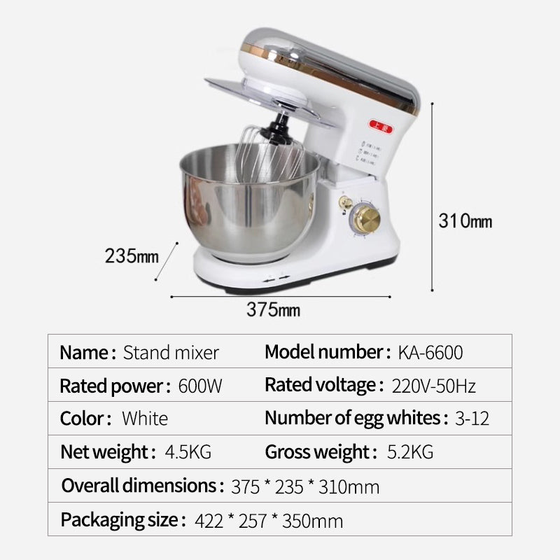 Stainless steel electric multifunctional food processor（5L）
