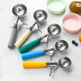 Red handle 304 stainless steel ice cream scoop（5cm）