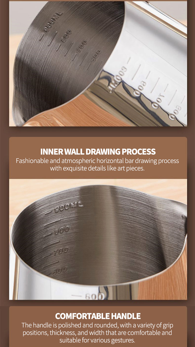 Stainless steel flower cup 600ml (inner and outer steel stamp scale)