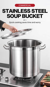 Stainless steel double bottom soup bucket