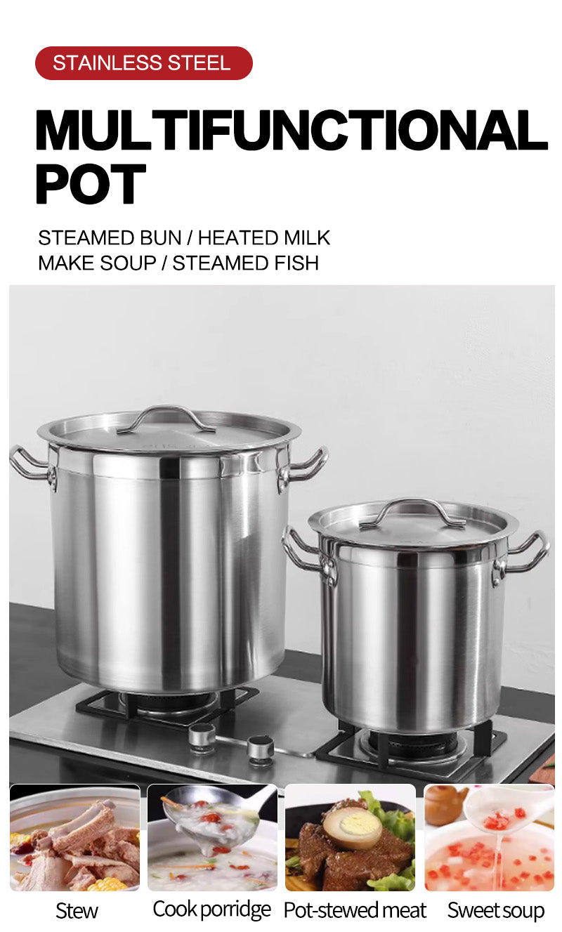 Stainless steel double bottom soup bucket