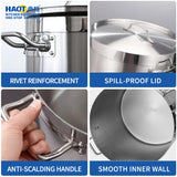 Restaurant Large Capacity Stainless Steel Cooking Hot Stock Pots