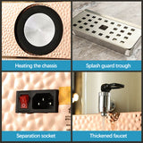 Electric heating CNC hammer point stainless steel double headed fruit juice tripod(20L)