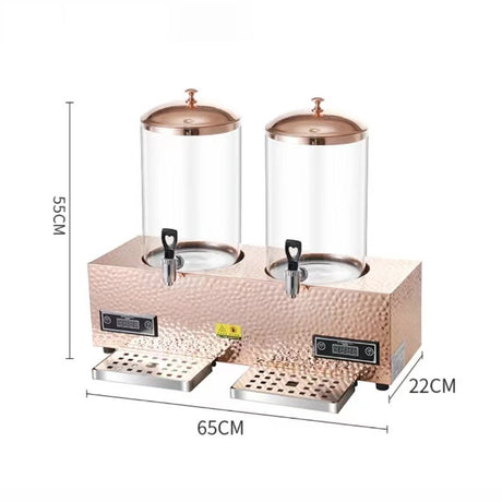 Electric Heating CNC Rose Gold Stainless Steel Double Headed Juice Cauldron（20L）