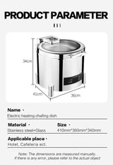 11L circular soup stove electric heating digital self-service stove