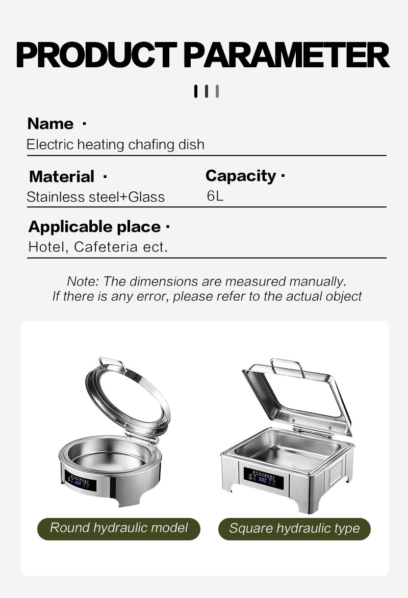 Square electric heating digital display simple large glass dining stove fully enclosed
