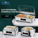 Circular electric digital display simple large glass dining stove fully enclosed