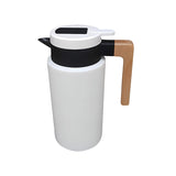 304 white wooden handle insulated kettle 1800ml (digital display with temperature)