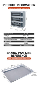 Commercial high-capacity temperature controlled electric oven pizza oven