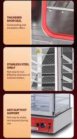 Efficient food display steamer