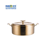 30cm Gold-Plated Korean-Style Stainless Steel Pot with Triple-Layer Base