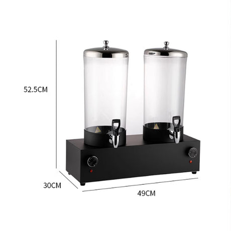6L Double Head Heated Juice Cauldron