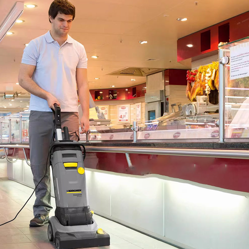 Kahler hand push floor scrubber