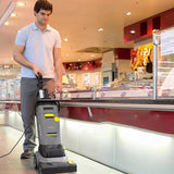 Kahler hand push floor scrubber