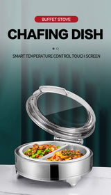 Luxury circular large perspective wrapped buffet stove