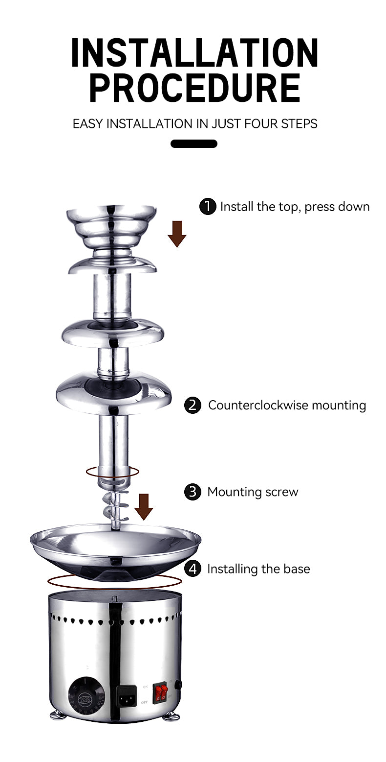 Four layer chocolate fountain machine（ANT-8060）