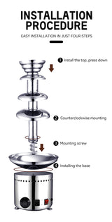 Four layer chocolate fountain machine（ANT-8060）