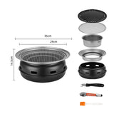 Stainless steel Japanese style barbecue grill (aluminum baking tray+mesh)