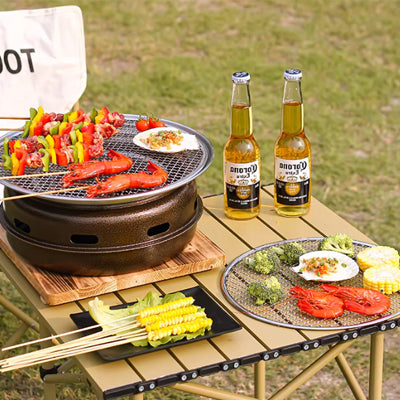 Stainless steel Japanese style barbecue grill (aluminum baking tray+mesh)