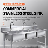 Three groove stainless steel water tank with bracket