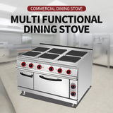 Six head square board cooking stove with electric oven（BS90-TT-6E）