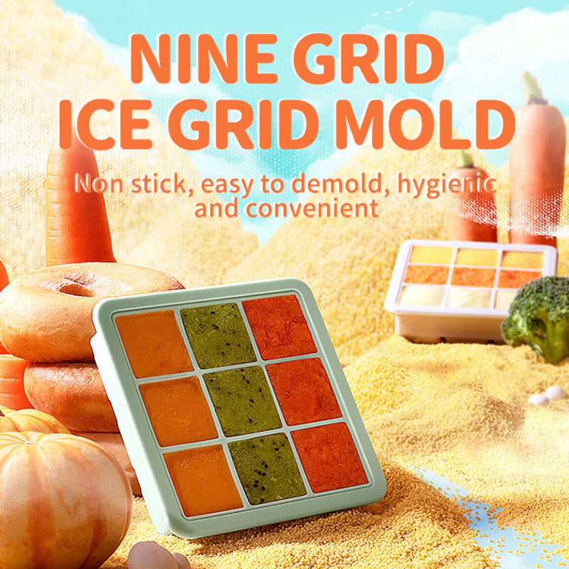 Ice grid -9-grid mixed white/gray
