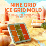 Ice grid -9-grid mixed white/gray