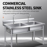 Double groove stainless steel water tank with bracket