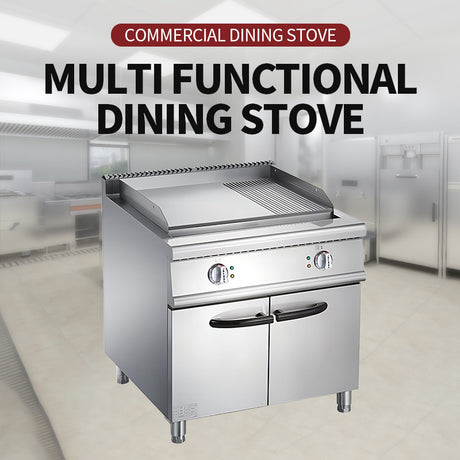 Electric full flat furnace with cabinet holder