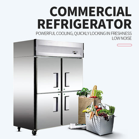 Four door dual machine dual temperature cabinet
