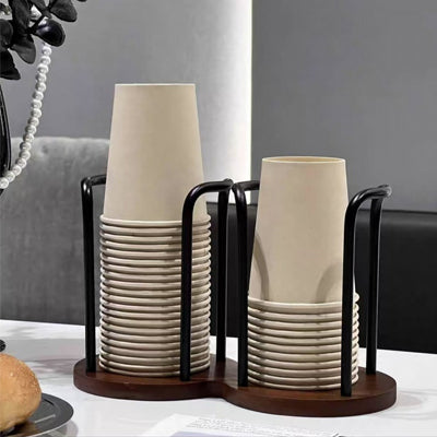 Single rack (wooden base + aluminum column) without paper cups