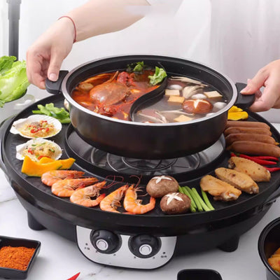 Barbecue integrated pot 46cm (split mandarin duck)