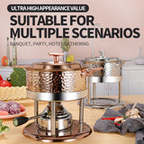 Rose Gold Three-Layer Steel Inflatable Hotpot Set