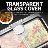 Circular electric digital display wood grain dining stove