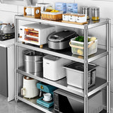 Four level disassembly and assembly shelves