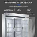 Three door glass display cabinet (copper)