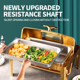 All stainless steel square full flip buffet stove