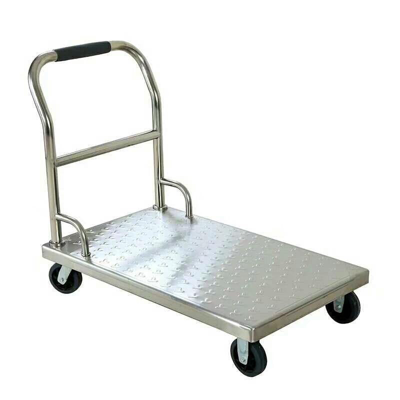 Thick stainless steel silent cargo trolley