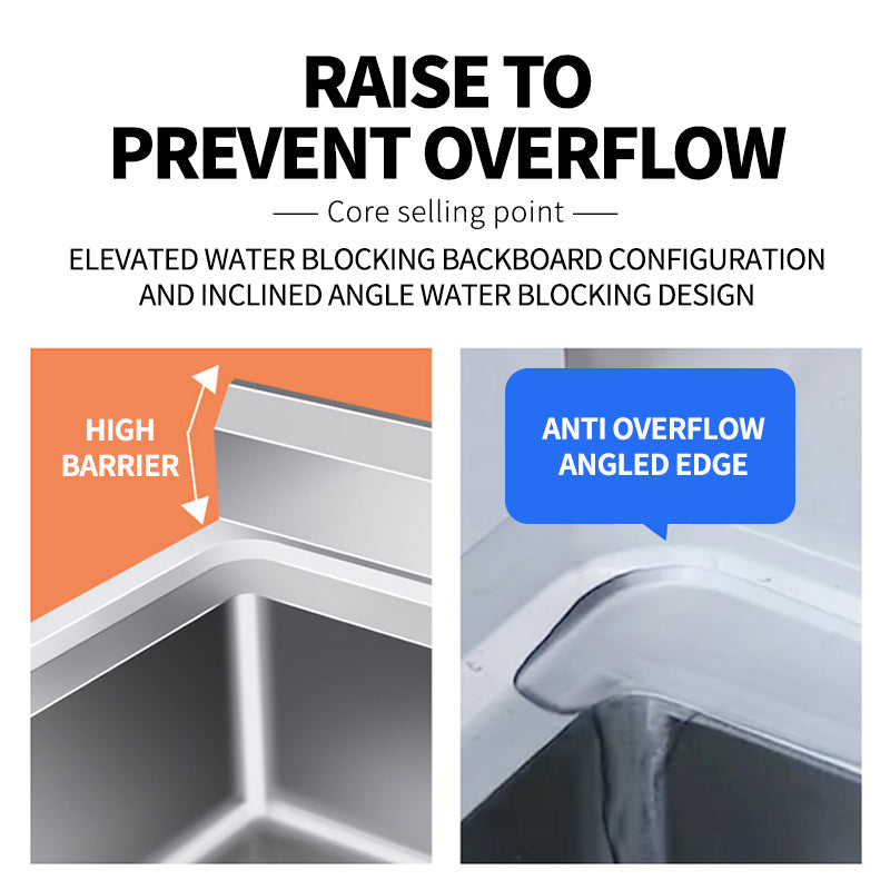Double groove stainless steel water tank with bracket
