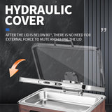 Rectangular double grid electric digital display wood grain dining stove