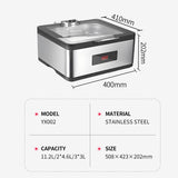 Black border luxury digital display 2/3 square large glass dining stove