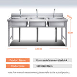 Three groove stainless steel water tank with bracket