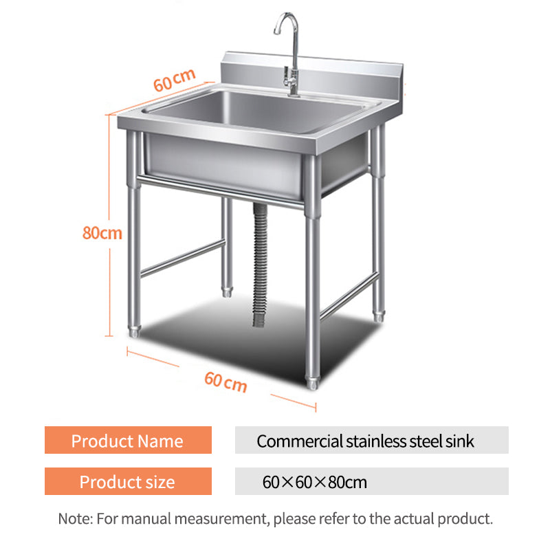 Single slot stainless steel water tank with bracket