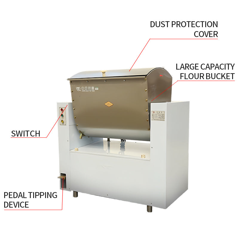 Horizontal commercial large capacity electric kneading machine