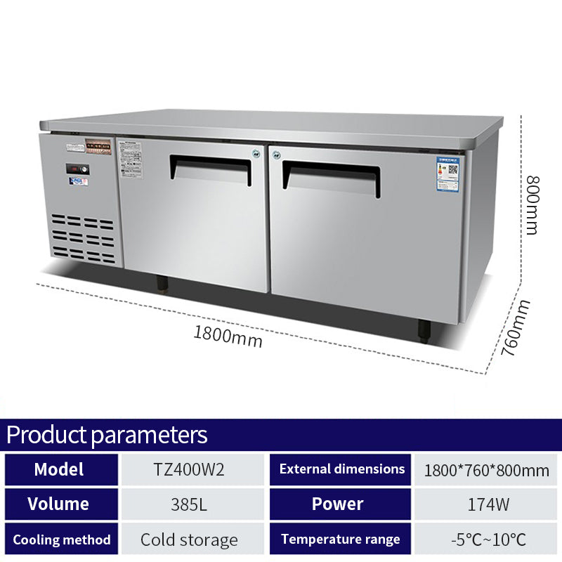 1.8-meter refrigerated workbench