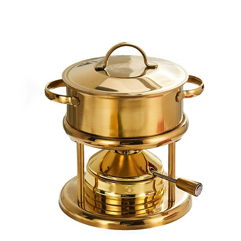 16cm gold-plated single person Swiss hotpot (oil tank style)