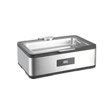 Black border luxury digital display rectangular large glass dining stove