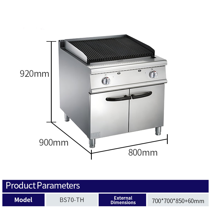 Gas volcanic stone oven with cabinet holder（BS70-TH）