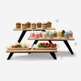 Oak eight character Dim sum rack (medium）