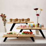 Oak eight character Dim sum rack (medium）